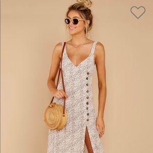 Red Dress Boutique - Beige Leopard Midi Dress - M